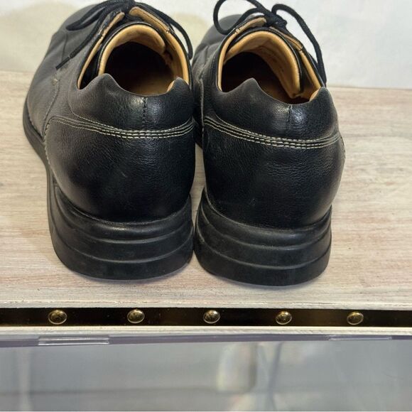 Men's Black Leather Dress Shoes by Johnson and Murphy worn once - Picture 4 of 6